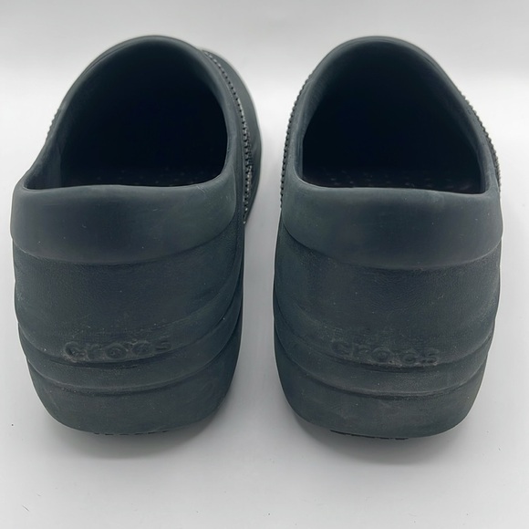 CROCS Neria Pro II Embellished Clog Size 11 Black Chevron Bead Appliqué 205833 - Picture 4 of 7